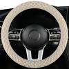 Winter Warm & Cozy 3D Pattern Short Plush Steering Wheel Cover – Ultra-Soft Lamb Fleece Feel, Non-Slip Grip Rubber Inner Ring