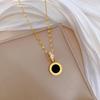 Ring Roman Zircon Temperament Personality Minimalist Furnace Real Gold Female Collarbone Necklace