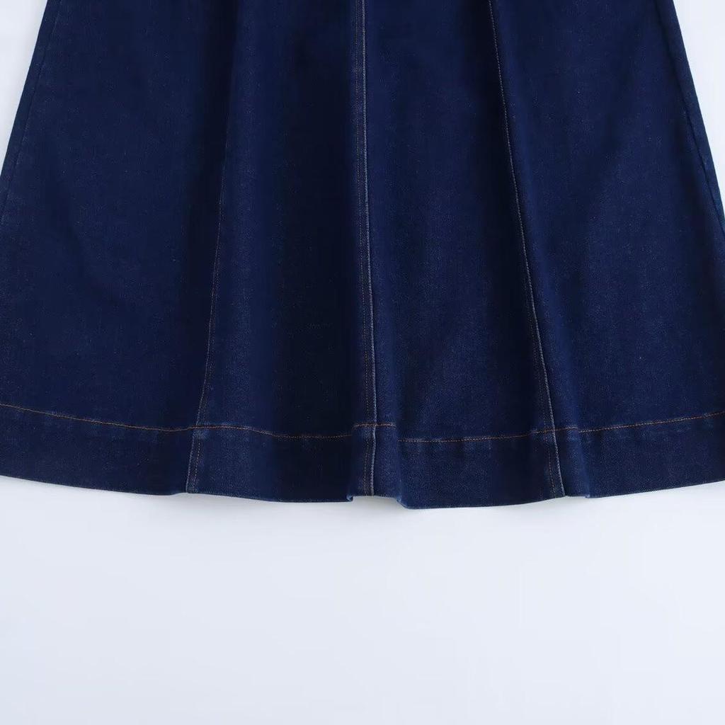 2025 Sommer Koreanisches Retro Ärmelloses Jeanskleid für Damen