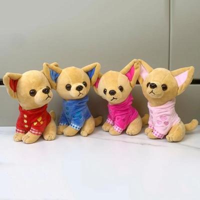 Simulations-Chihuahua-Plüschtiere Stofftiere Zimmerdekoration Welpen-Plüschtiere Cartoon-Weiches Kissen Stofftier-Hundepuppe Jungen Mädchen