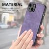 For iPhone 14 Plus Case Shockproof Slim Retro Leather Phone Back Cover