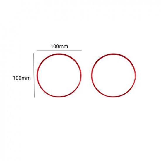 2Pcs For Jeep Wrangler JK 2011-17 Red Carbon Fiber Dashboard Air Vent Cover Trim