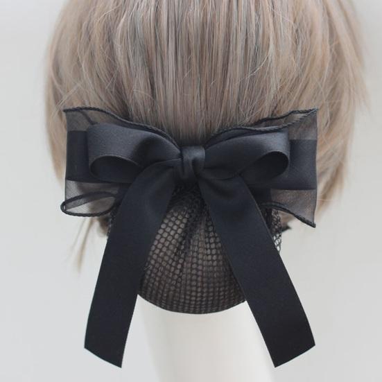 Rete per Capelli Fiocco Decorazione Tessuto Resistente Rete per Capelli Acconciatura Semplice Fiocco per Capelli Decorazione Uso Quotidiano Festa Uscita Accessori per Capelli