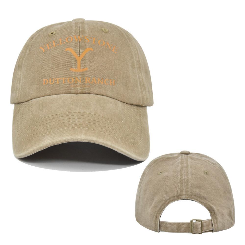 Stone Yellow Letter Embroidery Baseball Cap Sun Protection Breathable Gift Hat
