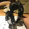 Korean Women Mesh Hairbands Knotted Hair Hoop Print Lips Bow Hair Accessories for Girls Fashion Female Headbands