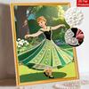 Disney Pearl Art Moana Anna DIY Handmade Pearl Gemstone Painting Kit Special Shapes Home Wall Decor Crafts