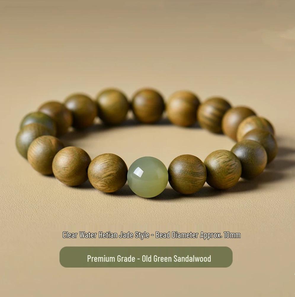 Premium Green Sandalwood & Wenge Bracelet for Men & Women - High Density, Collection Grade