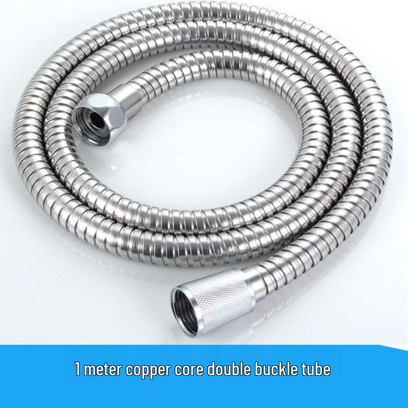 Pressurized Stainless Steel Shower Hose, Explosion-Proof, High-Temperature Resistant, 1.5/2 Meters for Home Use