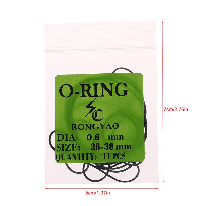 1 opakowanie 0,5/0,6/0,7/0,8 mm zegarek O-ring wodoodporny gumowy zegarek uszczelki tylnej pokrywy