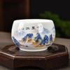 Exquisite Lamb Fat Jade White Porcelain Tea Cup Handmade Portable Ceramic Teacup Customized Tea Set Personal Master Cup