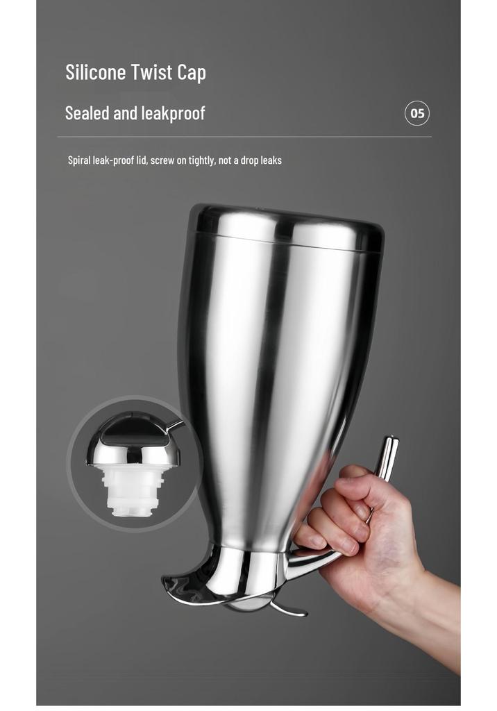304 Stainless Steel 2L Vacuum-Insulated Coffee Pot, Large Capacity Cold Water Thermos