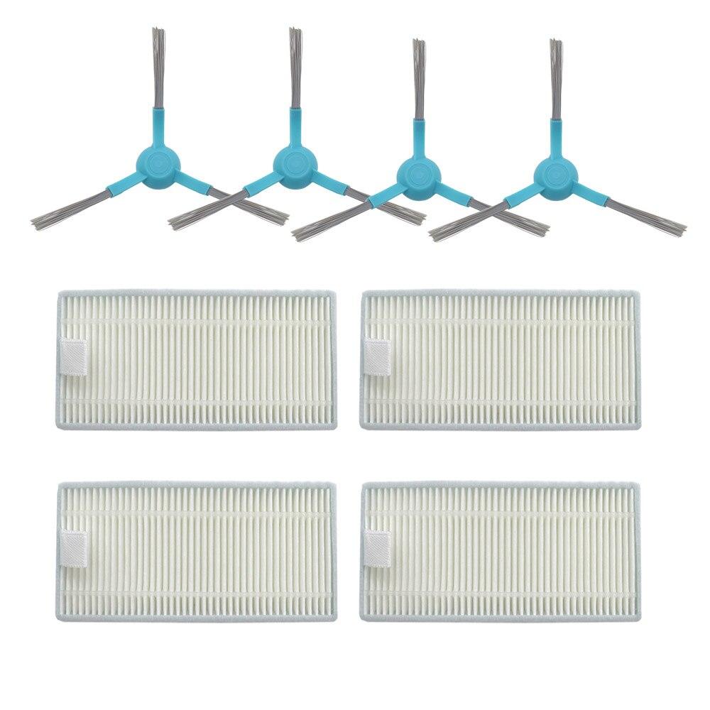 Kit Ricambio Spazzole Laterali E Filtri HEPA Per Robot Aspirapolvere M200/M201/M501/M520/M571/T700: 5 Paia + 5 Filtri