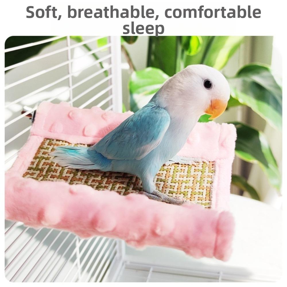 Hanging Type Bird Sleeping Nest Summer Pet Bird Cage Swing New Budgie Hammock  Cage Decor