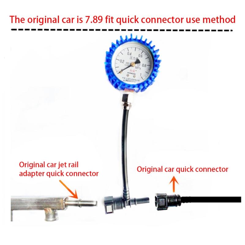 Motorcycle Car Fuel Pressure Gauge Car Gasoline Pressure Gauge Meter Tester Tool 964E