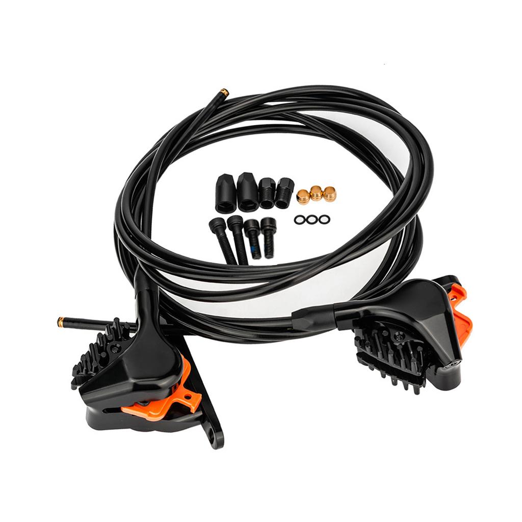 Road Bike Hydraulic Disc Brakes Two Piston Calipers Aluminum Mineral Oil System