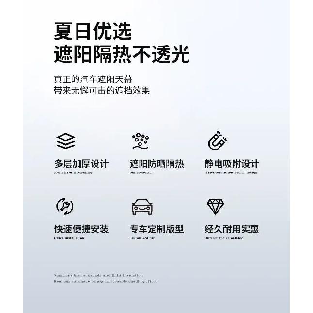 Sunroof Sunshade for BYD Leopard 5 DENZA B5 Electrostatic Adhesion Panoramic Sunroof Sunshade Interior Accessories