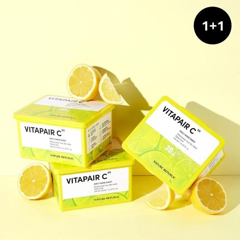1+1 Nature Republic VitaPair C Pull-out Daily Mask Pack (60 Sheets)