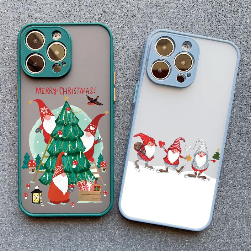 New Year Christmas Santa Claus Phone Case for IPhone 14 13 12 11 Pro Max Mini 15 Pro Max XS XR X 15 14 8 7 Plus Cute Back Covers