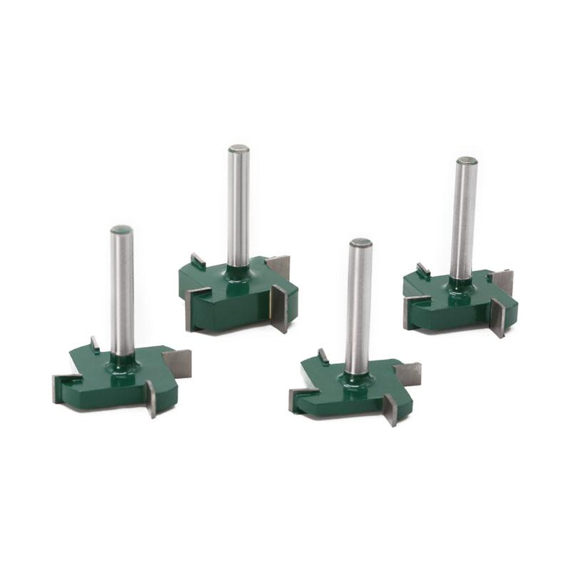 1/4inch 6mm Shank 4 Edge T Type Slotting Cutter Woodworking Tool Router Bits For Wood Industrial Grade Milling Cutter Slotting