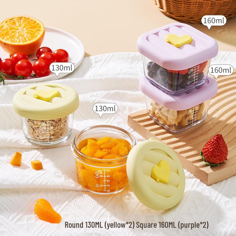 Babynahrungsschüssel-Set aus Glas: Hochtemperaturbeständig, ideal für gedämpften Eierstich