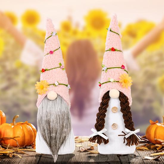 

Ornamental Dwarf Doll Faceless Flowers Decorative