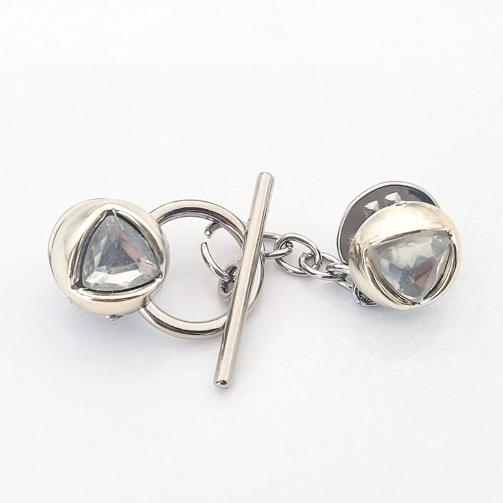 Crown Close Neckline Decorative Brooch Triangle Flower Anti-light Brooch  Skirts