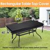 Rectangular Patio Table Cover - Waterproof Anti-UV Outdoor Dining Table Cover - Outdoor Patio Furniture Cover 75" L X 40" W X 6" H