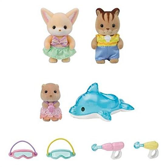 EPOCH Sylvanian Families Set Bebè Amico dell'Asilo - Gioco d'Acqua S-75 Certificato Marchio ST Giocattolo per 3+ Anni Casa delle Bambole