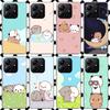 Cute Peach Goma Cat Phone Case for Xiaomi Redmi Note 15 14 14S 13 12 12S 11 Pro Plus 11E 11T 11S 10S 5G Soft Cover Fundas Redmi