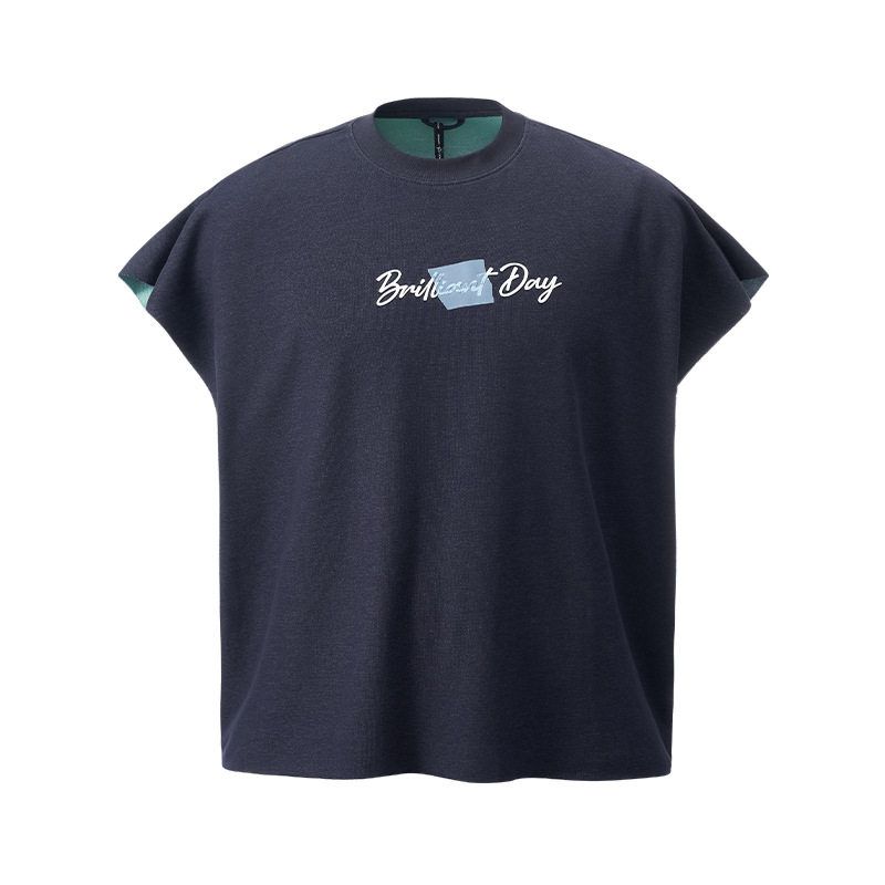 

American Street Style Boxy Loose Fit Cool Quick-Dry Sports Vest for Men 2025 Summer Trendy Brand Six-In-One Sleeveless Top Tibetan Blue XL