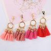 8 Trendy Bohemian Statement Tassel Clip On Earrings For Women Non Pierced Dangle Cotton Rope Fringe Clips Ear Jewelry Gift