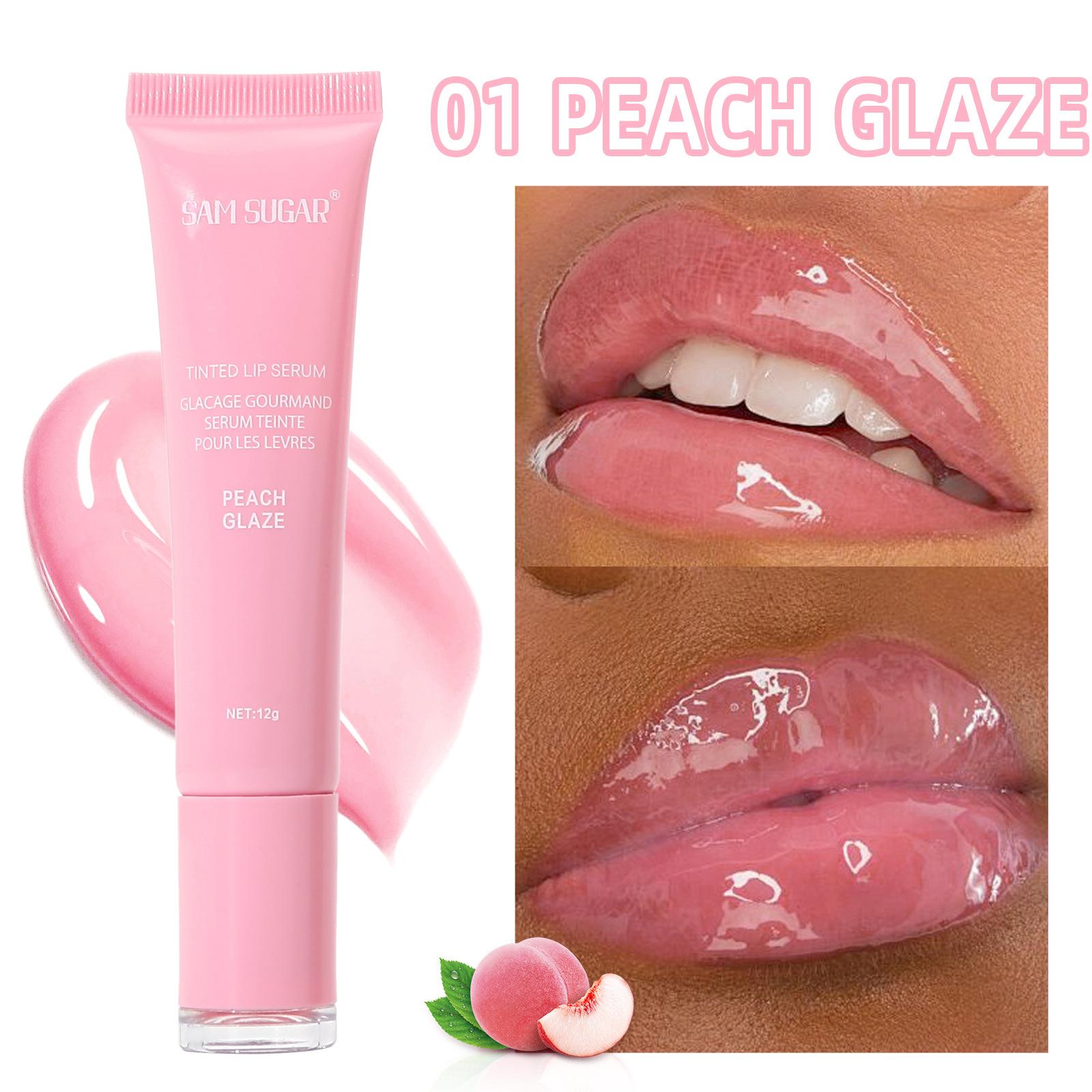 Зеркальный блеск для губ Увлажняющее желе Масло для обогащения губ Стойкое Водный свет Стекло Масло для губ Удаление линий Защитная сыворотка для губ