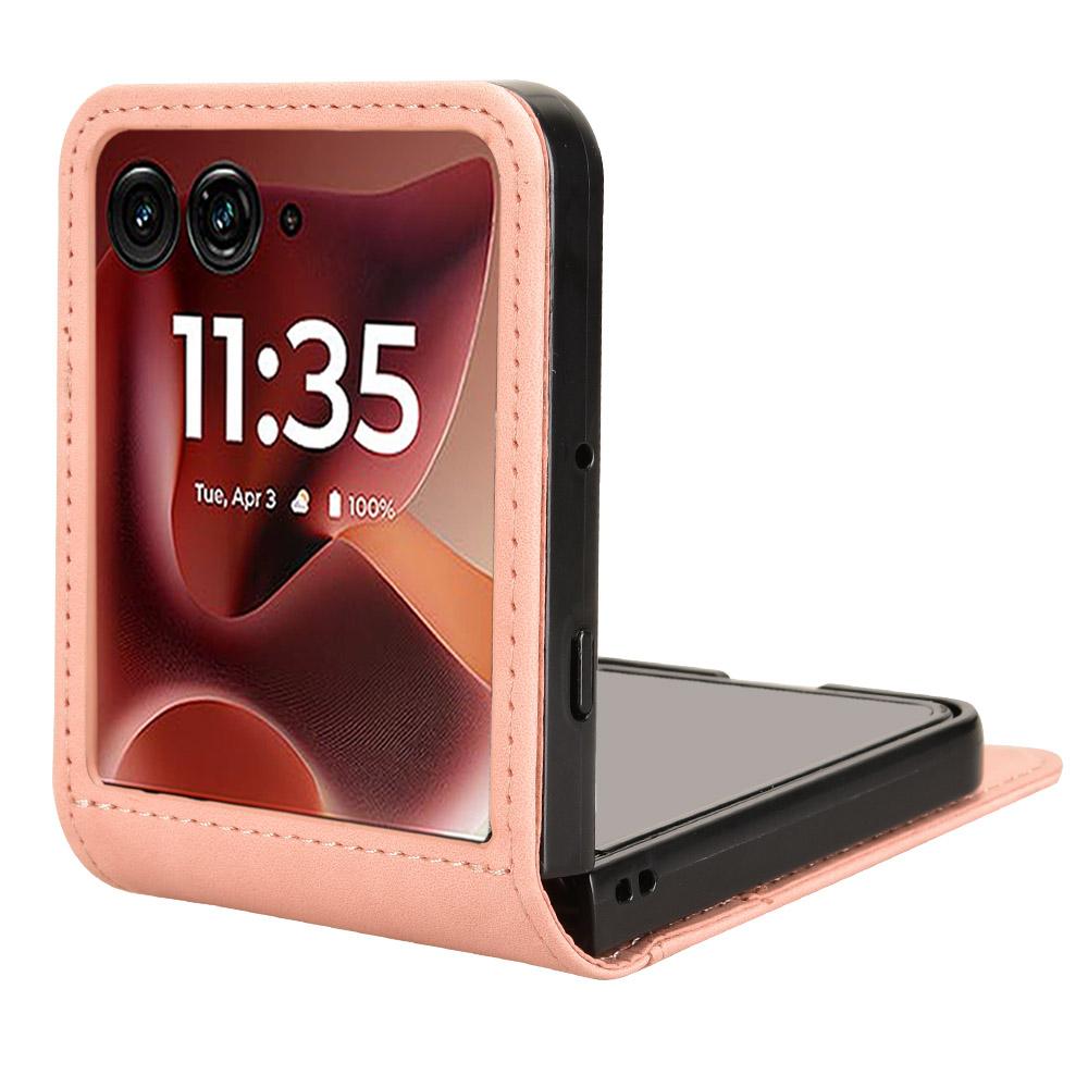 

For Motorola Razr 60 Ultra 5G/Razr Ultra 2025 5G Case Separable Design Card Slot Leather+PC Phone Cover Blue
