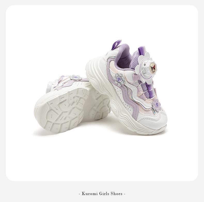 2026 Spring Girls' Soft Sole Princess Kuromi Sports Shoes - Trendy Dad Style