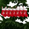Cute Red Letter Socks Creativity Candy Bag Portable Xmas Tree Ornament  Children's Gifts