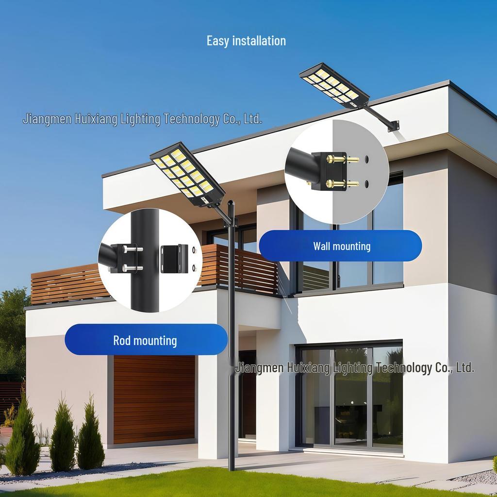 Solar Street Light Waterproof Outdoor Wall Lamp with Remote Control