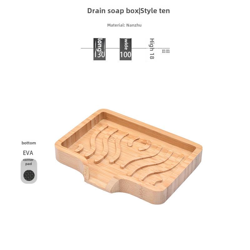 Bambus Graviertes Logo Badezimmer Seifenablage - Home Ablagebox mit Ablauf