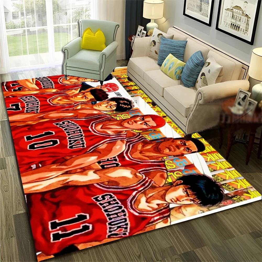 3D Basketball Anime Slam Dunk Cartoon Carpet Rug for Home Living Room Bedroom Sofa Doormat Decor,kid Area Rug Non-slip Floor Mat