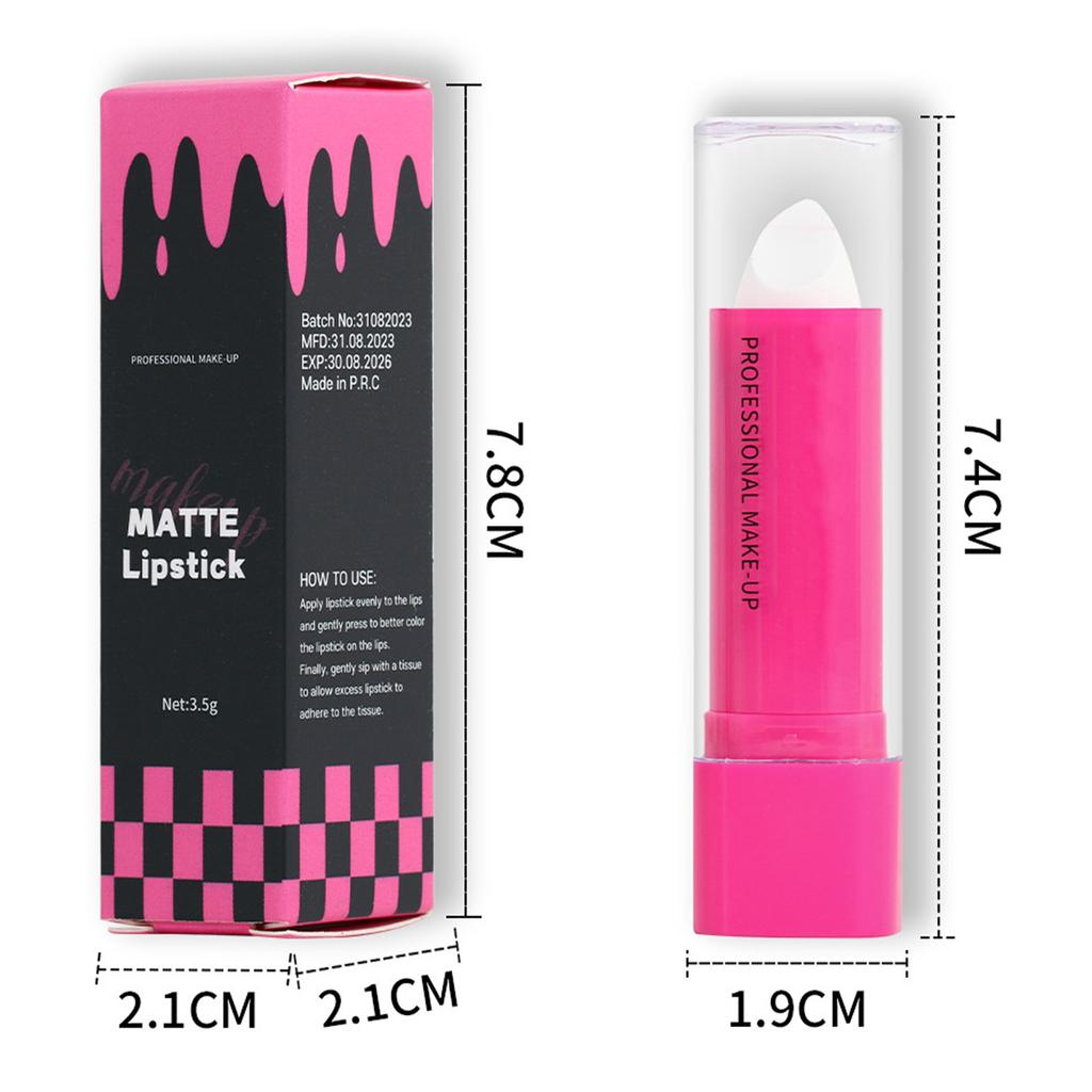 Vibrant Matte Lipstick for Halloween Cosplay Party Festival Carnival Costume Makeup Long Wearing Smudge Proof Lip Color