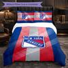 New York Rangers Pattern Microfiber 3Pcs Bedding Set Decor Duvet Cover Set For Bedroom Home Use