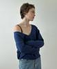 TOAVE Sally Cashmere Deep V-Neck Knit (Blue)