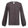 Regatta Womens/Ladies Hadria Leopard Print Keyhole Long-Sleeved Blouse