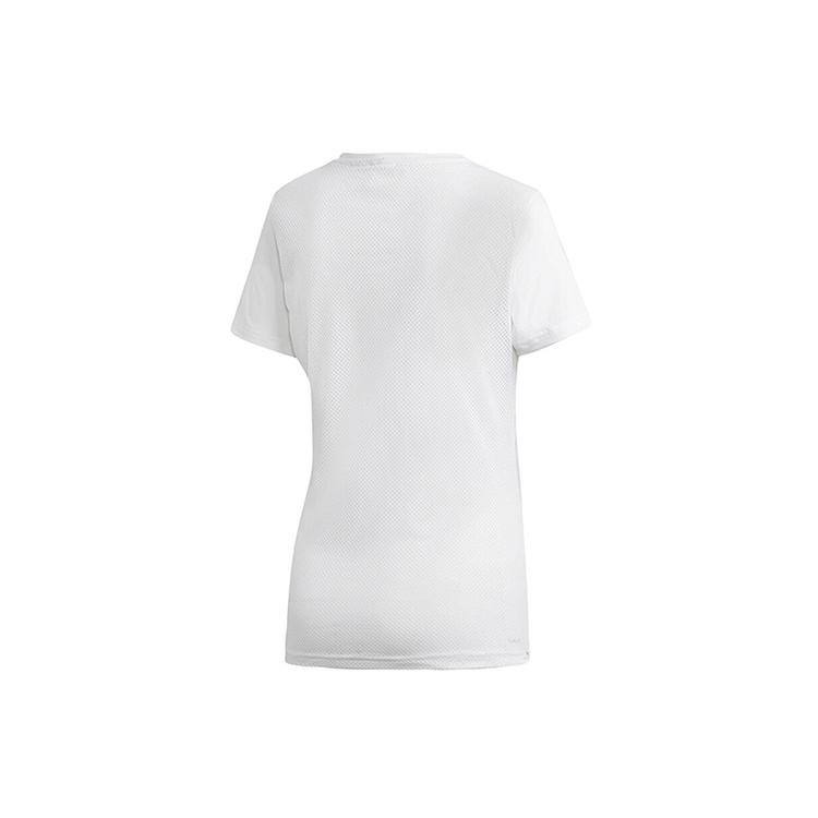 Adidas T Shirts Women's White Crew Neck Thin Straight Fit DU2080