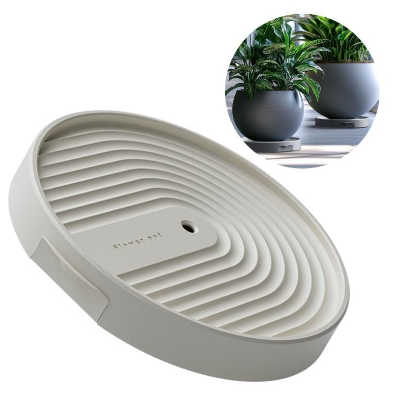 Mobile Plant Holder with Easy Glides Wheels Plant Transport Tray Flowerpot Mover for Protecting Floor from Scratches