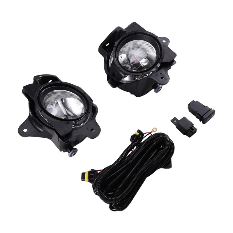 L10A Car LED Front Bumper Fog Light Set For Toyota Hilux VIGO MK7 2012 2013 2014 2015 2016 With Wires Switch Harness Kit