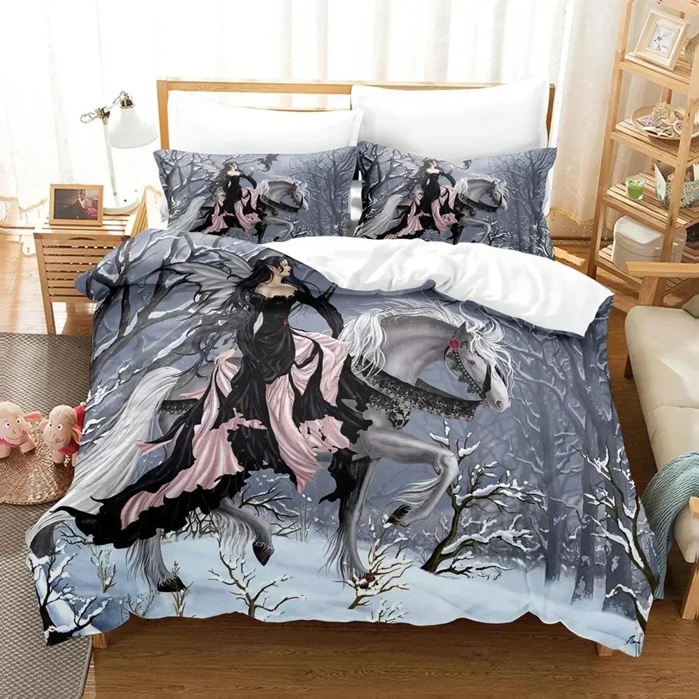 Comforter 3D Printed Fantasy Witch Dragon Alien World Bedding Set Bedroom Soft Modern S Comefortable Quilt
