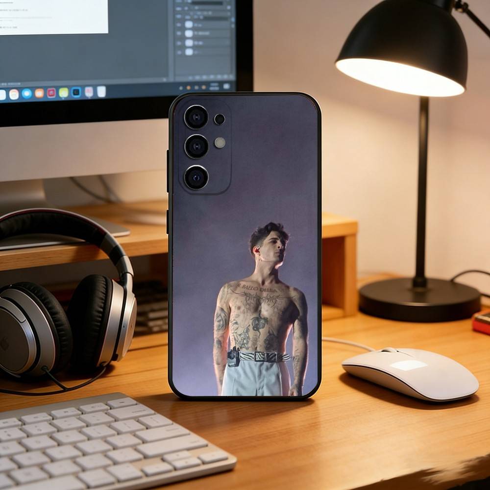 M-Maneskin Damiano David Phone Case Black Silicone Soft For Samsung S25,S24,S21,S22,S23,S30,Ultra,S20,Plus,Fe,Lite