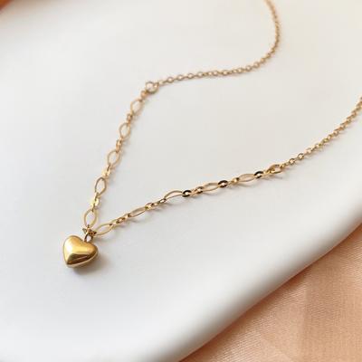 Korean Mini Small Love Necklace Niche Light Luxury Titanium Steel Collarbone Chain Women'S Gifts Do Not Fade