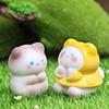 Mini Harz Katzenfigur Mikro Cartoon Katze Statue Kleine Tiere Handwerk für DIY Mooslandschaft Puppenhaus Gartendekoration Geburtstagsparty Kuchendekoration