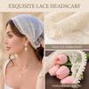 3-Piece Set: French Triangle Scarves, Cute Polyester Lace Headbands, Spring/Summer Fashion Headbands, Women's Elegant Lace Details